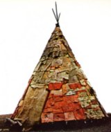 Rindenzelt in Form eines Tipis der Micmac Rindenzelt in Form eines Tipis der Micmac